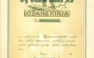 1941 Vaasa Wood Oy bla, osakekirja
