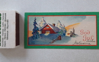 Steen, tosi pieni joulukortti, God Jul, v. 1935