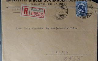 Saarismallin 2mk 1924 R-kuorella Helsinki-Lahti