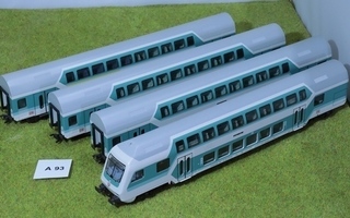 #A93 Märklin 43580 pikajunan vaunut + sisävalot + laatikko