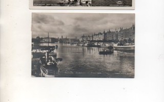 LAIVAT, kaksi vanhaa satamakorttia, 1924  ja 195 tukholma