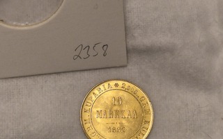 Kultaraha 10 markkaa 1882, Suomi