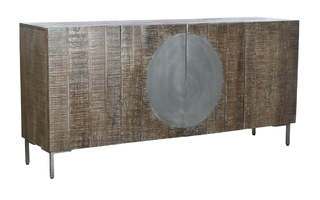 Sivupöytä DKD Home Decor Tummanruskea Tumman harmaa 180 x 