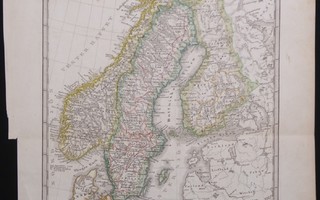 Skandinavian kartta vuodelta 1852, aito vanha