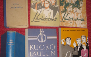 Laulunuotteja 26 kpl (kirjaa/vihkoa) 1893-1960