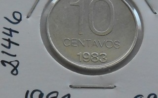 ARGENTINA  10 Centavos  v.1983    KM#89   Circ.