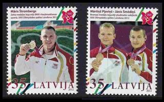 Latvia 851-2 ** Lontoon olympialaisten mitalisteja (2012)