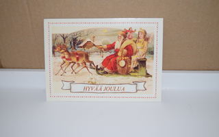 postikortti  (T)  joulupukki enkeli