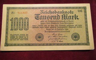 1000 mark 1922 Saksa-Germany