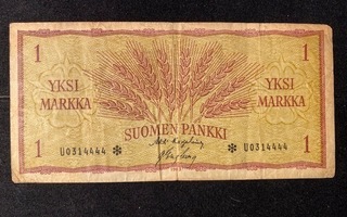 1 Markka 1963 U0314444* Kar-Eng Kl3