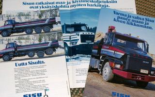 1985 Sisu SR / SL sora-auto esite - KUIN UUSI - suom