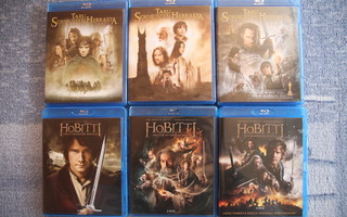 Lord of the Rings ja Hobbit Trilogiat - kaikki 6 [suomi]