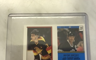1989-90 O-Pee-Chee Stickers Doug Lidster/ Wayne Gretzky #209