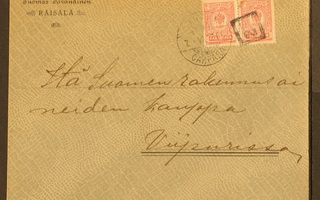 # 19020 # Numeroleima 25 kirje Sakkola -> Viipuri - Firma ku