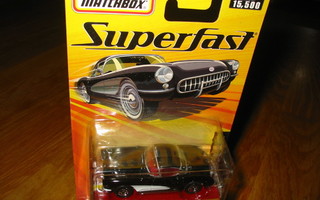 Matchbox Superfast -57 Corvette musta MINT