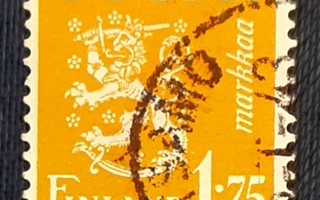 1940  m/-30  Lerijonamerkki  1,75 mk keltainen, Lape229 o