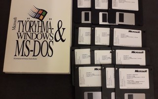 Windows 3.11, DOS 6.22 ja manuaali, suomi