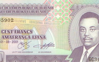 Burundi 100 fr 2001