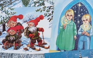 Marjaliisa Pitkäranta joulukortit 18 kpl