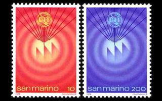 San Marino 1160-1 ** Maailman telekommunikaatiopäivä (1978