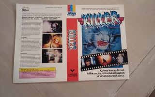 Killer VHS kansipaperi / kansilehti