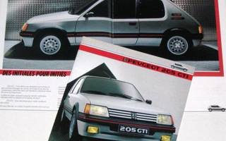 1984 Peugeot 205 GTI esite - KUIN UUSI - 16 sivua