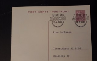 1968  Turku Åbo - ABOEX68 Postimerkin päivä