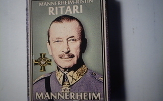 Tulitikkuaski Mannerheim. Vihertävä tausta