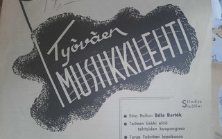 Työväen Musiikkilehti nro 1. 1948 Eino Roiha Bela Bartok