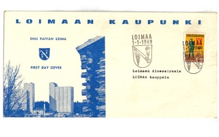 Suomi 1969 Loimaa kaupungiksi erikoisleima