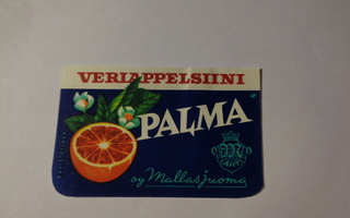 Etiketti - Veriappelsiini Palma, Oy Mallasjuoma