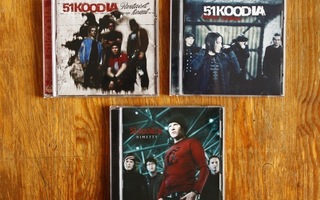 51 koodia - KOKO TUOTANTO 3 kpl CD-albumit