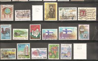 Pyöröleimattuja Suomi postimerkkejä 1963-1983: 77+1 kpl eril