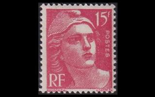Ranska 805 ** Marianne 15 Fr (1947)