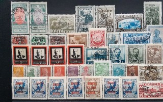 CCCP NEUVOSTOLIITTO 1920 luku postimerkkejä */o 41 kpl