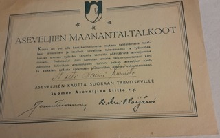 aseveli maanantai talkoot