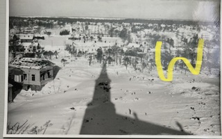 Näkymä Hangon kirkontornista takaisinvallattuun 1941