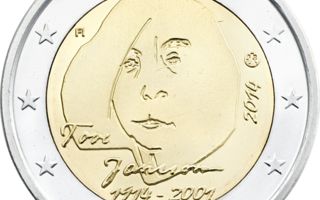 2€  Rulla Suomi 2014 Tove Jansson ,Vuosiluvullin