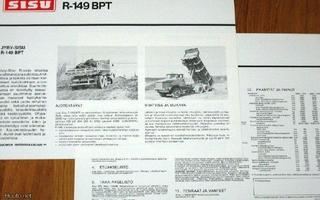 1975 Sisu Jyry-Sisu R-149 BPT 6x4 esite - KUIN UUSI - suom