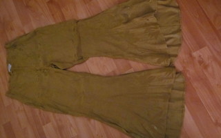Uudet oliivinvihreät kiiltävät housut M 38