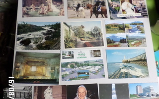 17 kpl Ulkolaisia  Puhtaita kirjoittamattomia   postkortteja