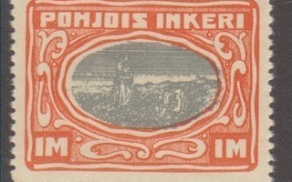 v.1920 Pohjois-Inkeri II 1mk postituore**