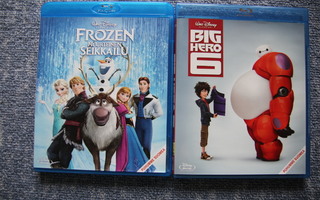 Bluray : Frozen Huurteinen Seikkailu + Big Hero 6