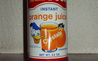 Aku ankka  Orange juice juomatölkki avaamaton  1970-80 lukua