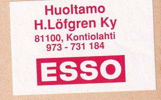 Kontiolahti, Huoltamo  H. Löfgren Ky, ESSO.      b436