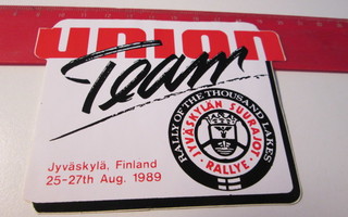 Jyväskylän Suurajot 1989 Union Team ralli tarra