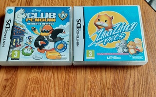 Nintendo DS Club Penguin ja Zhu Zhu Pets pelit