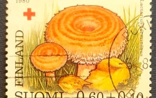 1980  Punainen Risti, sienisarjasta karvarousku, Lape863 o