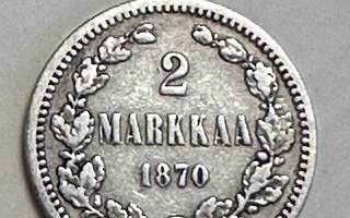 2 markkaa 1870 hopeaa