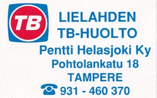 Tampere. Lielahden TB-huolto. Pentti Helasjoki Ky. b440